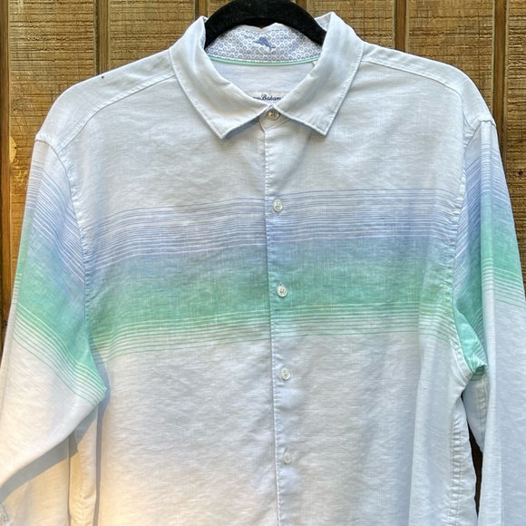 Tommy Bahama Horizon Heights Stretch Sport Shirt Size M - Picture 6 of 10